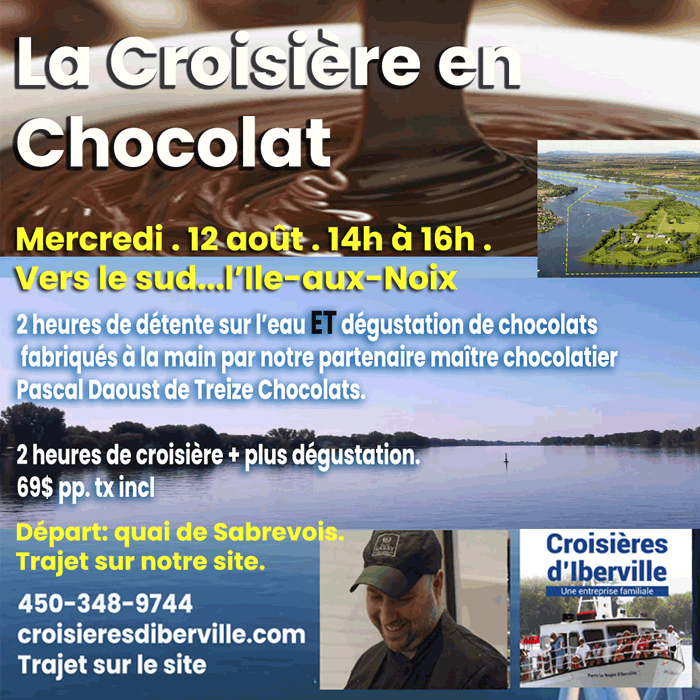 chocolat a bord le 12 aout